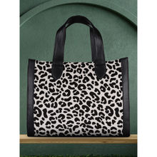 MINI WESST Black And White Textured Tote Bag