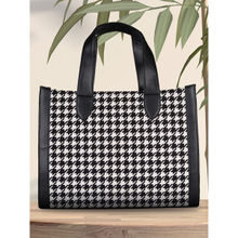 MINI WESST Black And White Textured Tote Bag