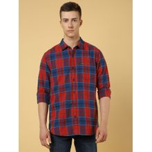 Wrangler Men Regular Checked Red Shirt