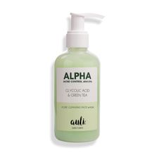 Auli Alpha Acne and Oil Control Face Cleanser, AHA and Tea Tree Green Tea, No Foam Facewash