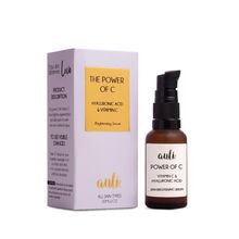 Auli Power Of C Skin Brightening Serum, 7% Vitamin Cand Hyaluronic Acid 7%, Reduces Aging Signs