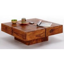 Ikiriya Montreal Sheesham Wood Coffee Table in Pine Finish (LGO)
