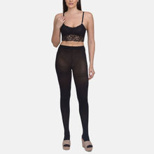 Mod & Shy Women Solid Pantyhose Stockings - Black (Free Size)