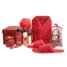 BodyHerbals Weekend Escapes Strawberry & Rose Bathing Spa Hamper-Gift Sets & Combos for Women & Men