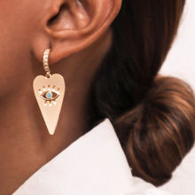 Pipa Bella by Nykaa Fashion Heart Evil Eye Drop Earrings