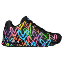 SKECHERS UNO - HIGHLIGHT LOVE Black Walking Shoes
