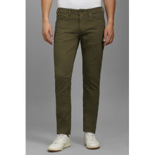 Louis Philippe Men Olive Dark Slim Fit Jeans
