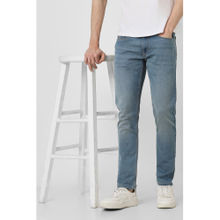 Peter England Men Blue Light Wash Slim Tapered Jeans