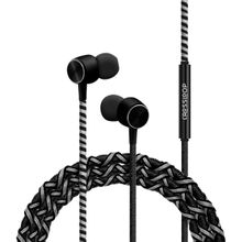 Crossloop Pro Series Braided Tangle Free Designer Earphone with Mic (Black, Grey & White)