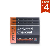 Ustraa Activated Charcoal Soap For Men (Pack of 4)