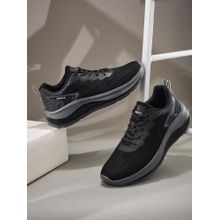 Campus Fyber Men Black Sports Running Shoes