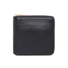 KLEIO Women's PU Leather Multipurpose Zip Wallet Black