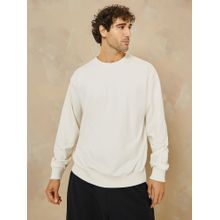 Styli Relaxed Fit Cotton Terry Sweatshirt - Cream