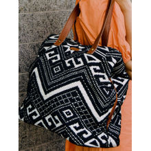Maisha by Esha Maisha Lifestyle Black Aztec Three Pocket Jacquard Bag