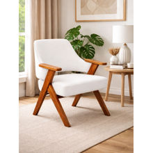 JABRIX White Solace Accent Chair