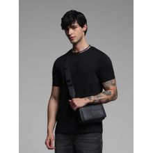 Jack & Jones Black Regular Fit Solid T-Shirt