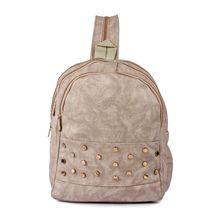 KLEIO Small Studded Designer Backpack For Women (cream, Edk1020kl-cr)