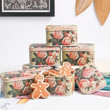Voncasa Mini Tin Storage Box Container - Set of 6, Multi-Color
