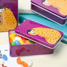 Voncasa Animal Print Tin Storage Box Container - Set of 3, Purple