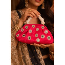 BOXWISH BY BHUMIKA Mirror Embellished Hand Bag For Women - Pink