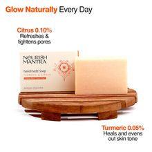 Nourish Mantra Turmeric & Citrus Handmade Bathing Soap for Tan Removal & Improved Skin Tone