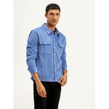 Levi's Blue Solid Relaxed Fit Shacket