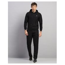 Monte Carlo Mens Black Regular Fit Hooded Neck Winter Tracksuit
