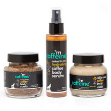 MCaffeine Detan & Hydrate Complete Body Care Routine - Coffee Body Scrub, Body Mask & Body Serum