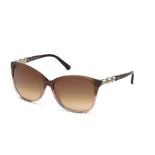 Swarovski Sunglasses Brown Cat Eye Women Sunglasses SK0085 60 47Z