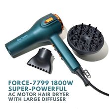 Alan Truman Force 7799 - 1800w Super Powerful Ac Motor Hair Dryer With Large Diffuser- Jade Green