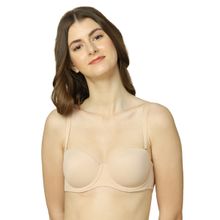 Triumph T-shirt Bra 101 Invisible Under-Wired Half Cup Padded Party Bra - Nude