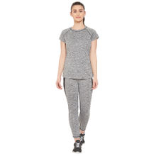 Clovia Melange Grey Gym/Sports Activewear Top & Tight