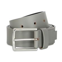 The Vertical Bianka Mens Leather Belt Solid Grey S 8903496180114