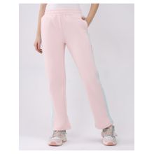 Monte Carlo Pink Cotton Blend Solid Regular Fit Trackpant