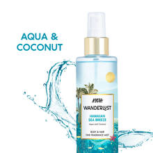 Nykaa Wanderlust Body & Hair Mist - Hawaiian Sea Breeze Long Lasting Perfume | Coconut & Aqua