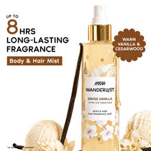 Wanderlust Swiss Vanilla Perfume Mist with Vanilla & Cedarwood for Body & Hair