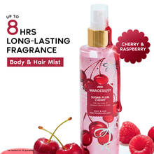 Nykaa Wanderlust Body & Hair Mist - Sugar Plum Cherry Long Lasting Perfume | Raspberry & Rose Scent