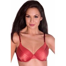 Amante Padded Wired T-Shirt Bra With Detachable Straps - Orange
