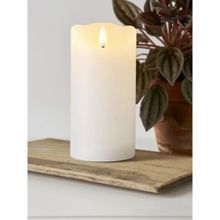 DecorTwist Artificial Battery Operated Moving Flame Pillar Candle
