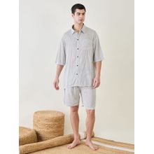 The Kaftan Company Mens White Supersoft Shirt and Shorts (Set of 2)