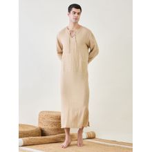 The Kaftan Company Mens Beige Cotton Kaftan Nightdress