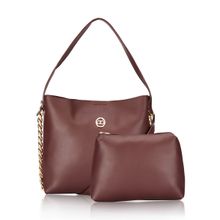 Gio Collection Women's Hobo Bag Handbag (red)