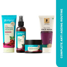 Pilgrim Complete Anti-Ageing & Cleansing Kit - Face Wash, Serum & Cream for Youthful Skin