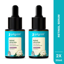 Pilgrim Retinol & Hyaluronic Acid Lift & Firm Serum - Improves Skin Elasticity - Pack of 2
