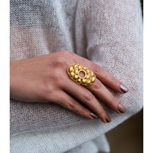 Zariin Gold Plated Ready to Bloom Ring