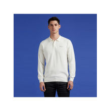 Pepe Jeans White Ribbed Collar Full Sleeve Flat Knit Sweater