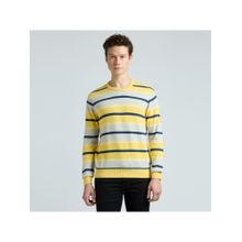 Pepe Jeans Yellow Stripes Full Sleeve Sweater