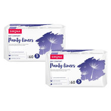 Sirona Ultra-Thin Premium Panty Liners (Regular Flow) 60 Counts (Pack Of 2) - Small