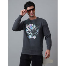 Free Authority Official Men Marvel Comics Black Panther Printed Charcoal Sweatshirt