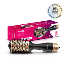 AGARO HV2179 1200W Volumizer Hair Dryer, 24K Gold Surface, Activated Charcoal Bristles, Ceramic